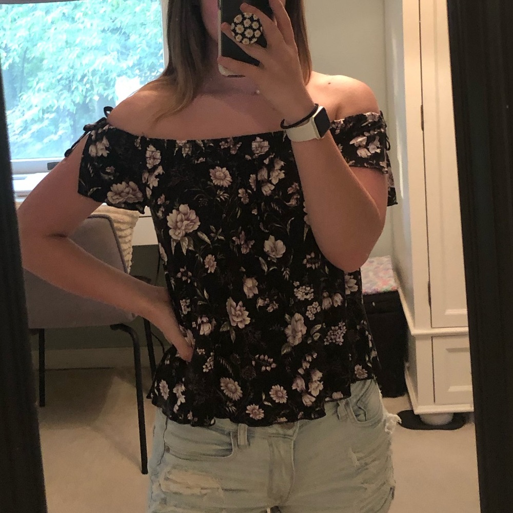 Off the shoulder floral top